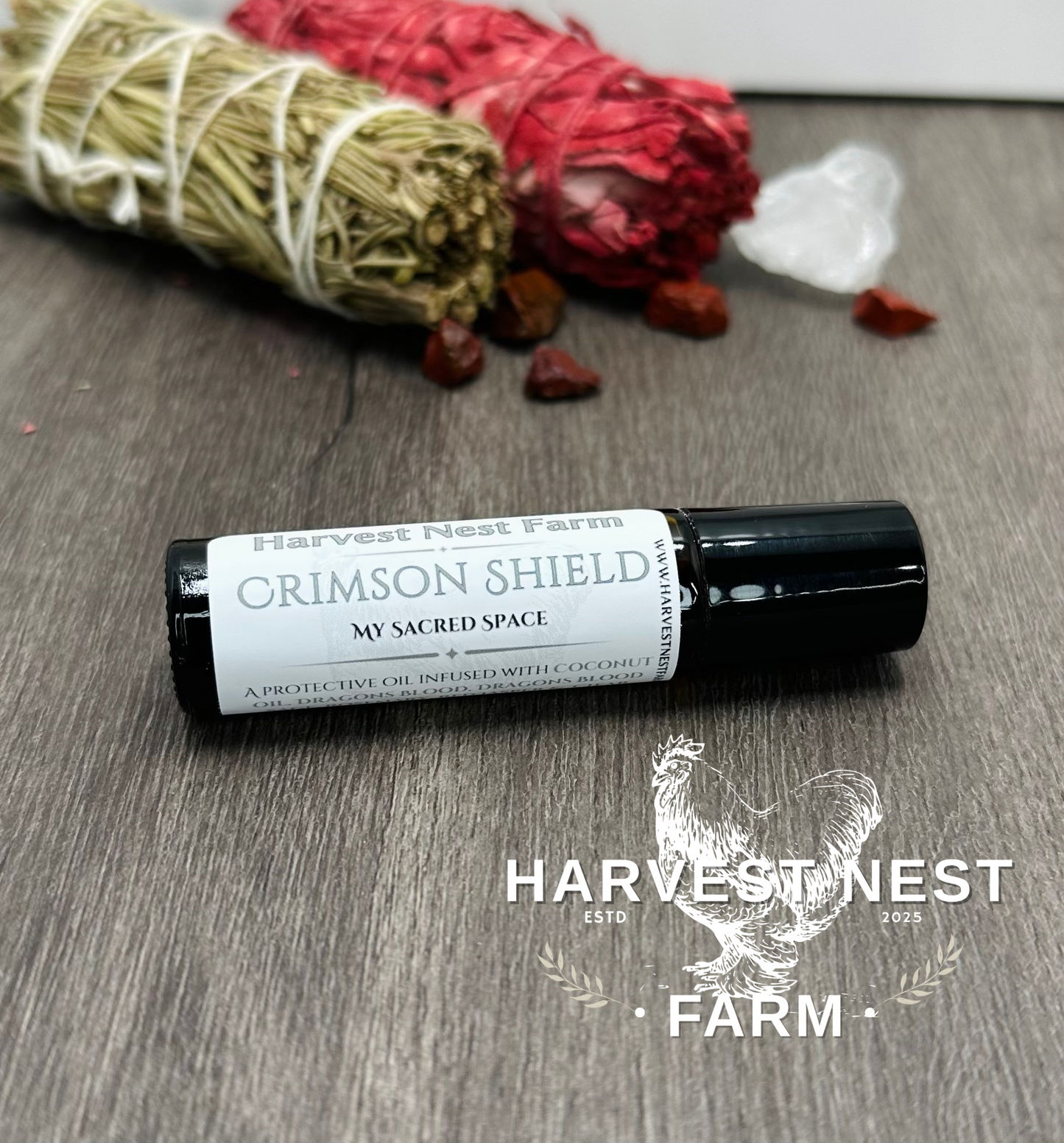 CRIMSON SHIELD | Spiritual Protection Body Ritual Oil (10ml)