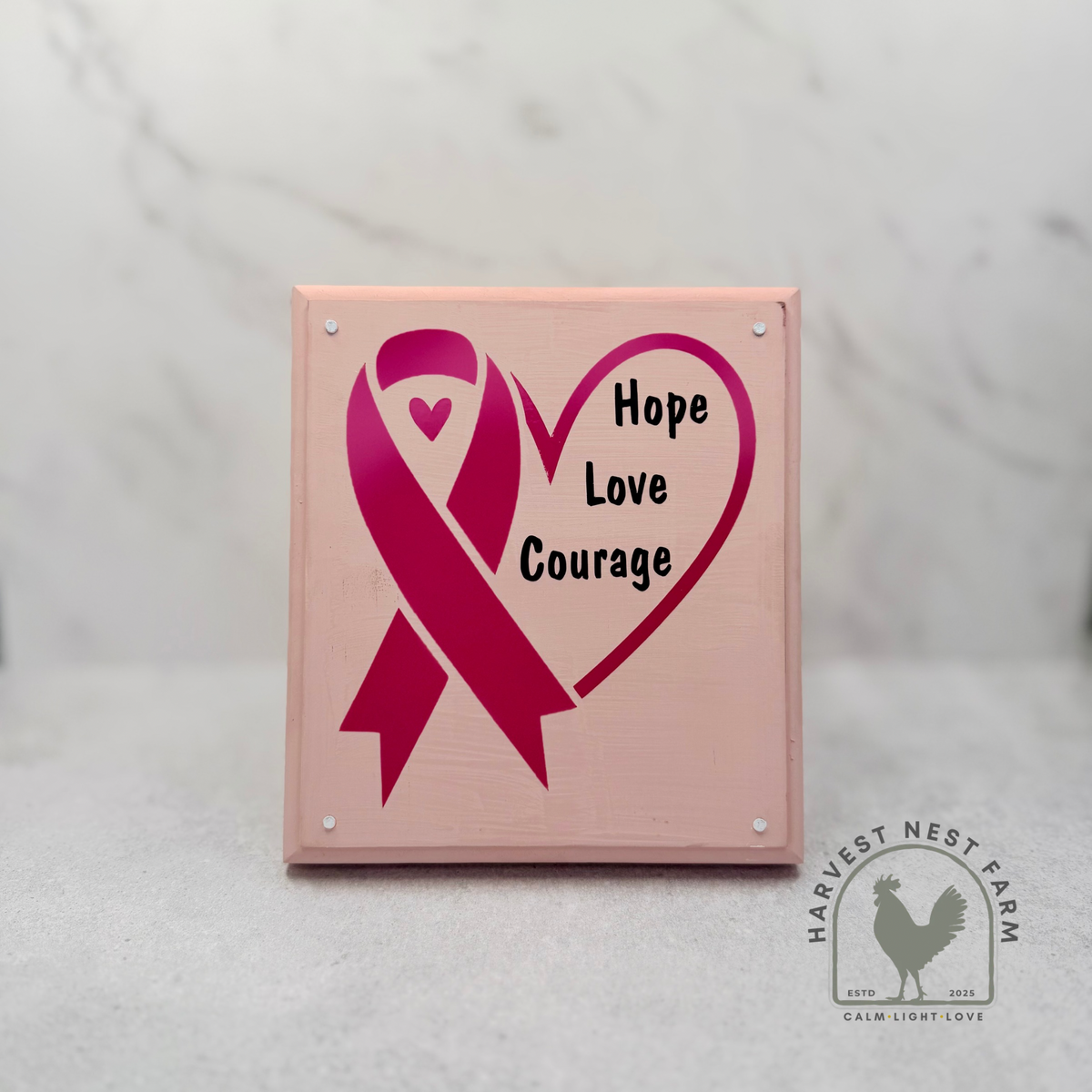 Breast Cancer Awareness Wooden Sign